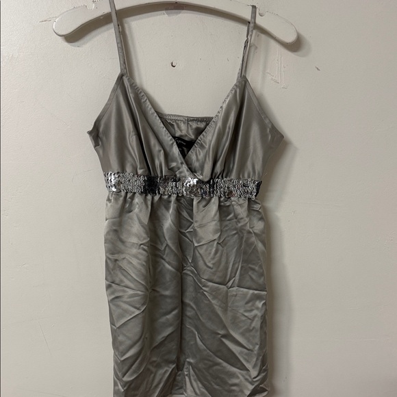Express Tops - Express Silver Sequin Tank Top 2007
